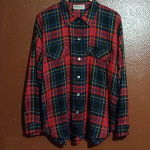 Woman's Facets Multi Color Button Down Shirt